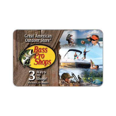 BASS PRO SHOPS<sup>&reg;</sup> $25 Gift Card - Use this gift card for all of your outdoor recreation needs.