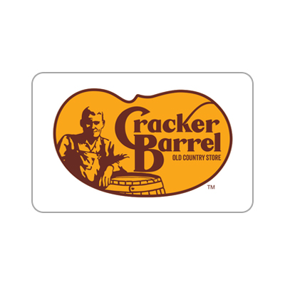 CRACKER BARREL<sup>&reg;</sup> $25 Gift Card - For a taste of home, try Cracker Barrel’s country cooking!
