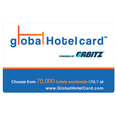 ORBITZ GLOBAL HOTEL<sup>&reg;</sup> $50 Gift Card - Book your Hotel!